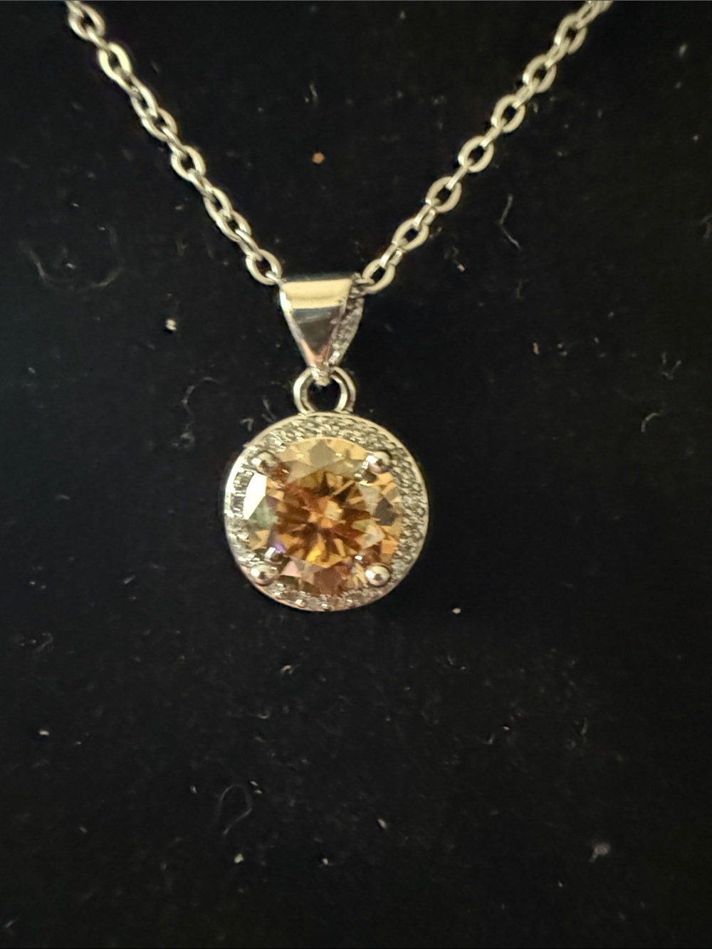 Gold-Tone Citrine Pendant Necklace - Women Jewelry